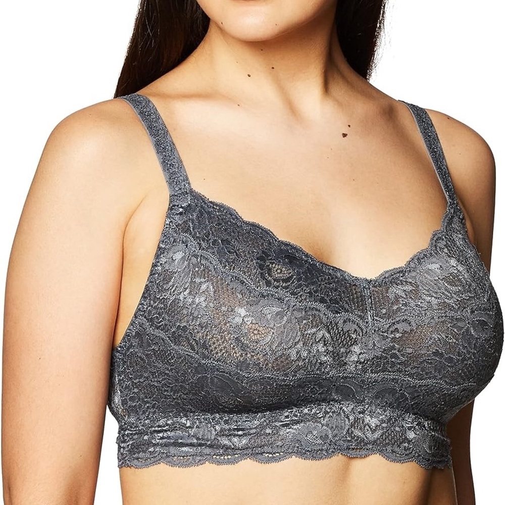 Cosabella Never Say Never Ultra Curvy Sweetie Bralette – Anthracite Lace Small